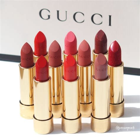 gucci lipstick swatches|Gucci lipstick japan.